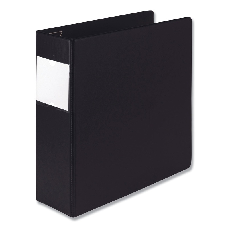EARTH'S CHOICE BIOBASED LOCKING D-RING REFERENCE BINDER, 3 RINGS, 4" CAPACITY, 11 X 8.5, BLACK