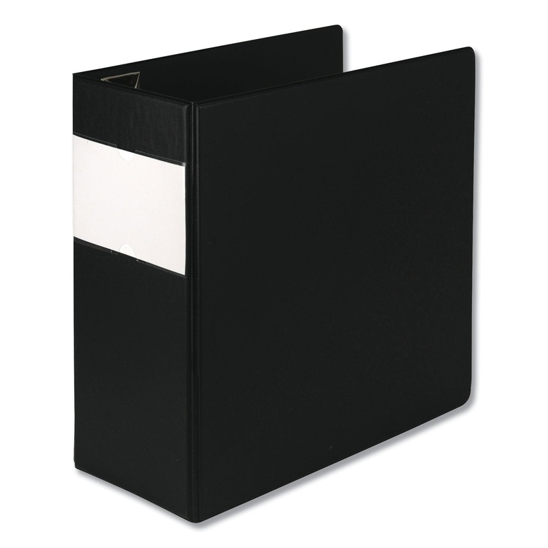 EARTH'S CHOICE BIOBASED LOCKING D-RING REFERENCE BINDER, 3 RINGS, 5" CAPACITY, 11 X 8.5, BLACK