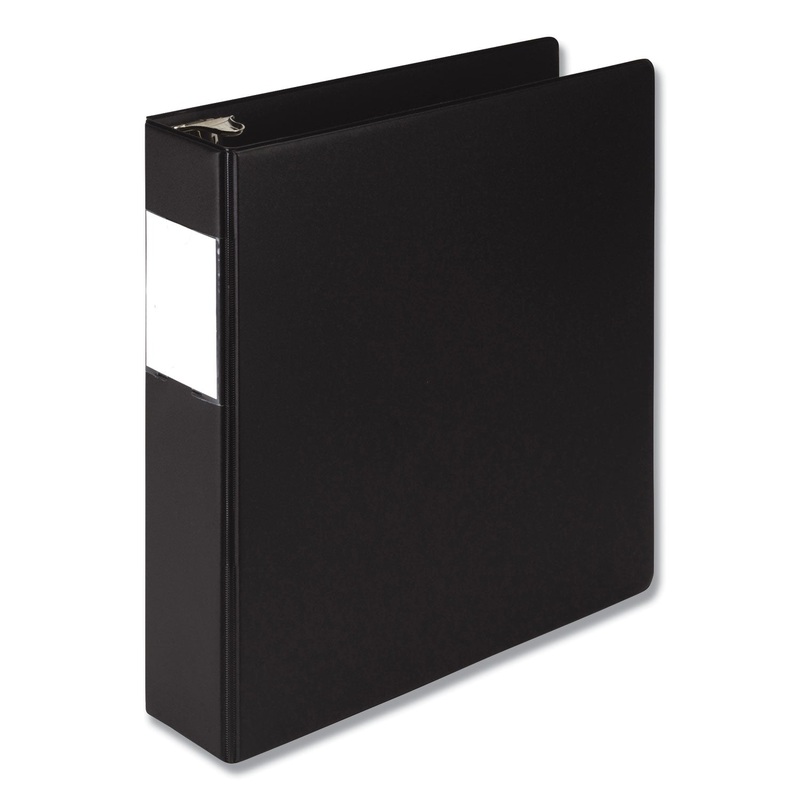 EARTH'S CHOICE ROUND RING REFERENCE BINDER, 3 RINGS, 2" CAPACITY, 11 X 8.5, BLACK