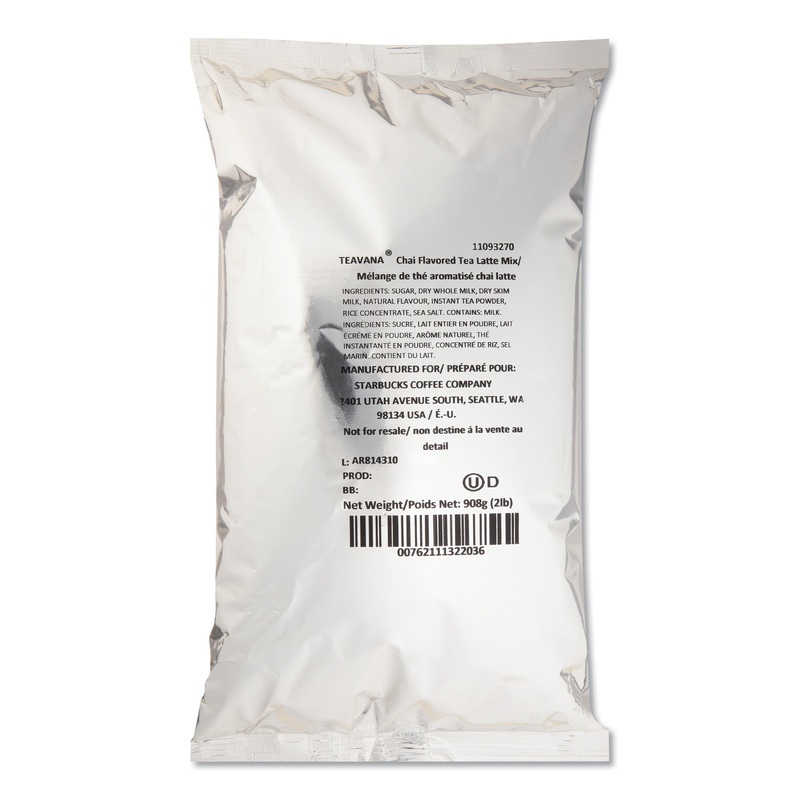 TEAVANA CHAI TEA LATTE MIX, CHAI LATTE, 2 LB, BAG, 6/CARTON
