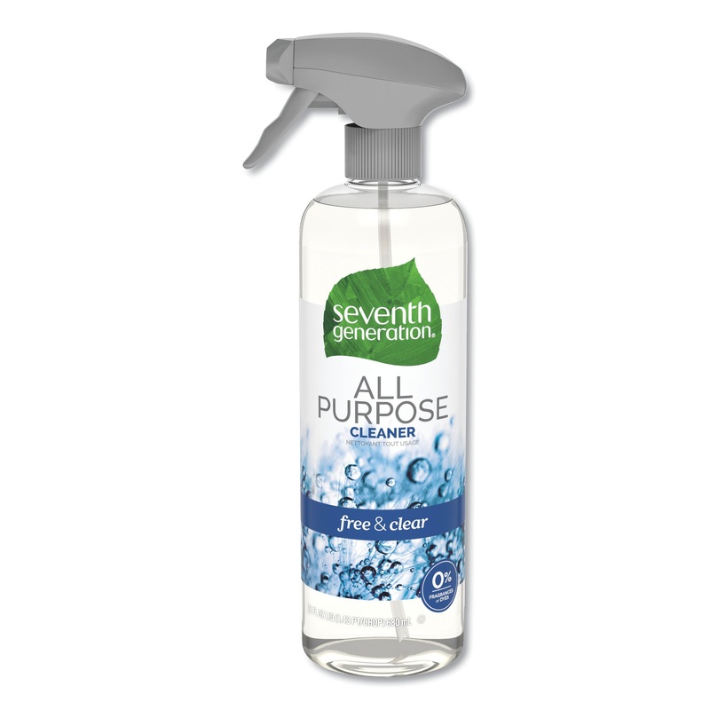NATURAL ALL-PURPOSE CLEANER, FREE AND CLEAR/UNSCENTED, 23 OZ, 8/CARTON