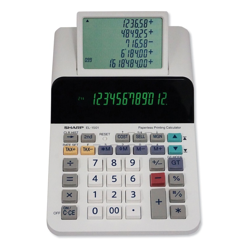 EL-1501 PAPERLESS PRINTING CALCULATOR, 12-DIGIT LCD