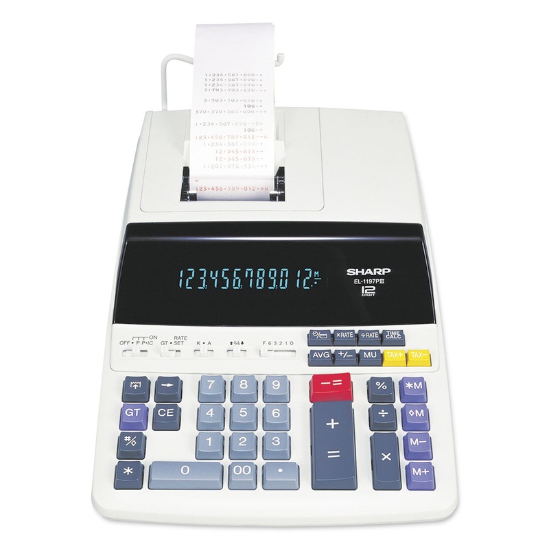El1197piii Two-Color Printing Desktop Calculator, Black/red Print, 4.5 Lines/sec
