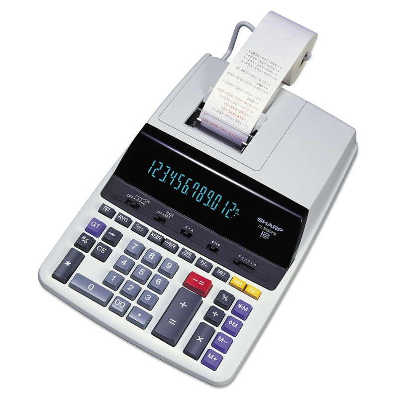 El2630piii Two-Color Printing Calculator, Black/red Print, 4.8 Lines/sec