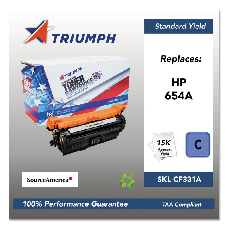 751000NSH1600 REMANUFACTURED CF331A (653A) TONER, 15000 PAGE-YIELD, CYAN