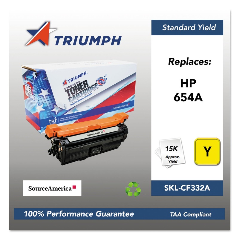 751000NSH1601 REMANUFACTURED CF332A (653A) TONER, 15000 PAGE-YIELD, YELLOW
