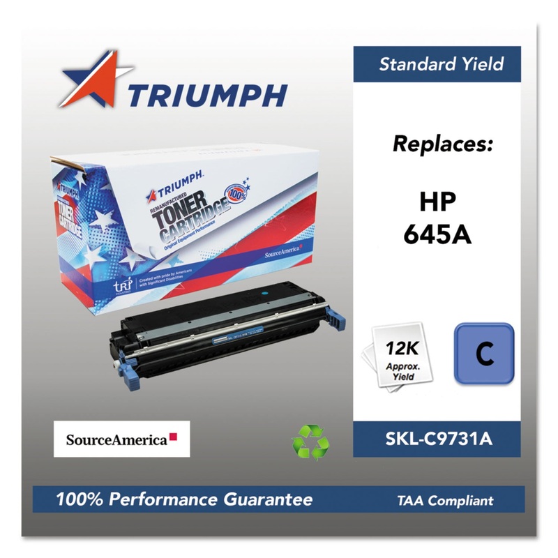 7510016604957 REMANUFACTURED C9731A (645A) TONER, 12000 PAGE-YIELD, CYAN