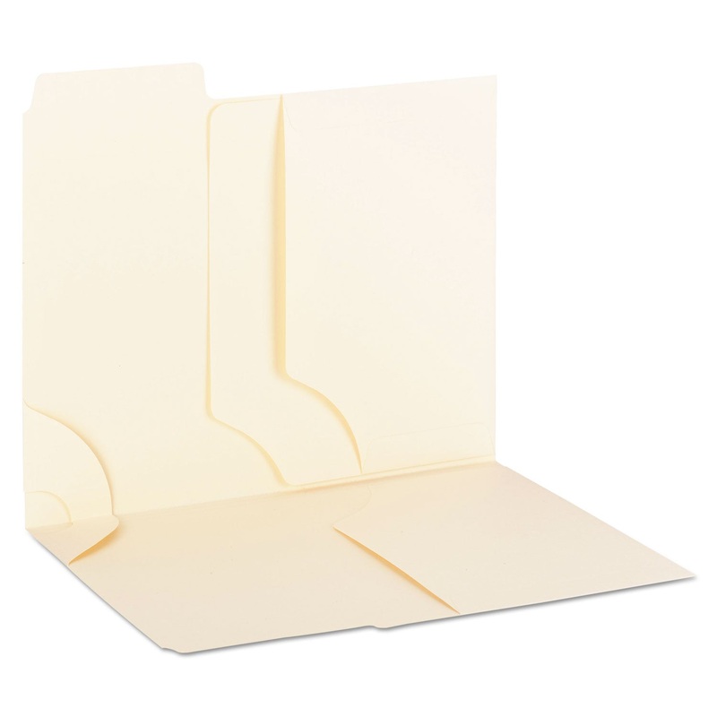 3-IN-1 SUPERTAB SECTION FOLDERS, 1/3-CUT TABS, LEFT POSITION, LETTER SIZE, MANILA, 12/PACK