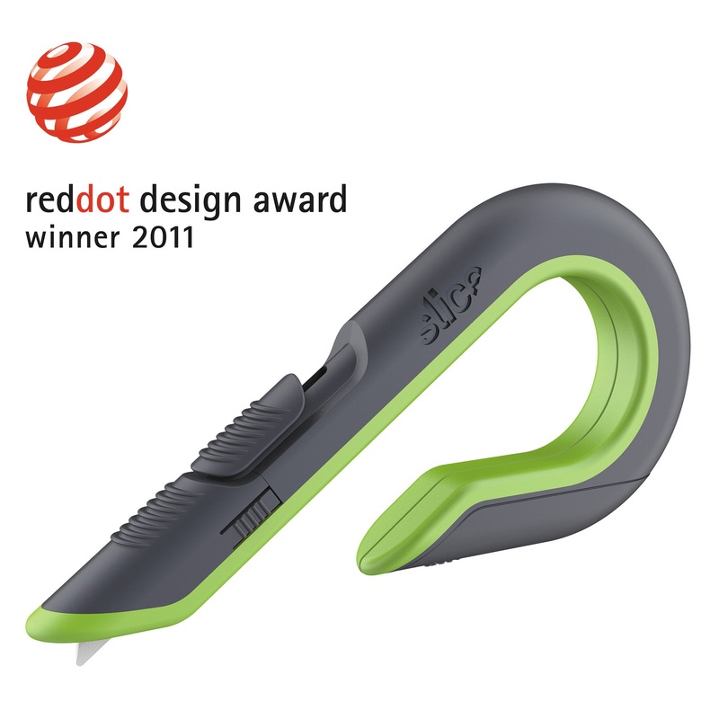 BOX CUTTERS, DOUBLE SIDED, REPLACEABLE, STAINLESS STEEL, GRAY, GREEN