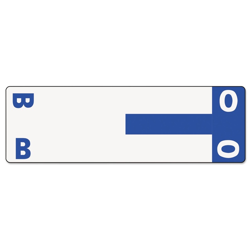 ALPHA-Z COLOR-CODED FIRST LETTER COMBO ALPHA LABELS, B/O, 1.16 X 3.63, DARK BLUE/WHITE, 5/SHEET, 20 SHEETS/PACK