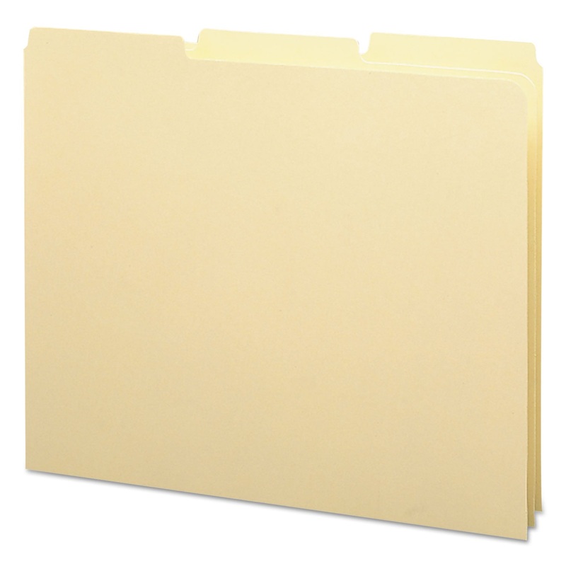 RECYCLED BLANK TOP TAB FILE GUIDES, 1/3-CUT TOP TAB, BLANK, 8.5 X 11, MANILA, 100/BOX