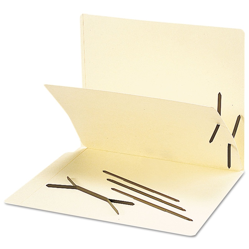 TWIN PRONG FASTENERS, 0.63" AND 1" CAPACITY, 2.75" CENTER TO CENTER, BROWN, 100/BOX