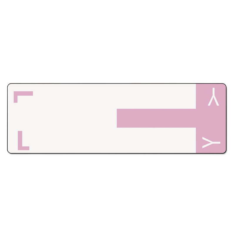 ALPHA-Z COLOR-CODED FIRST LETTER COMBO ALPHA LABELS, L/Y, 1.16 X 3.63, LAVENDER/WHITE, 5/SHEET, 20 SHEETS/PACK