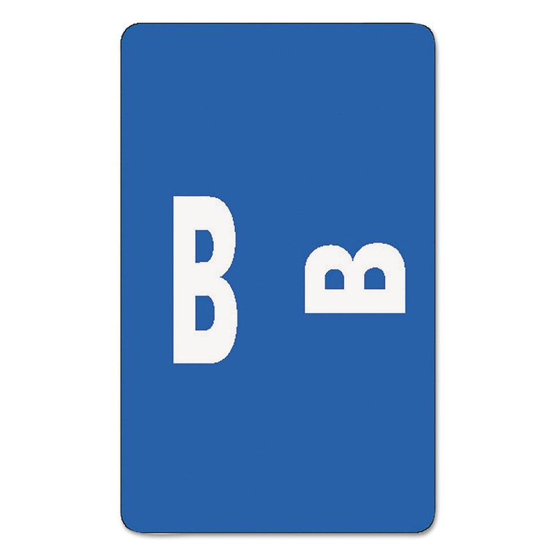 ALPHA-Z COLOR-CODED SECOND LETTER ALPHABETICAL LABELS, B, 1 X 1.63, DARK BLUE, 10/SHEET, 10 SHEETS/PACK