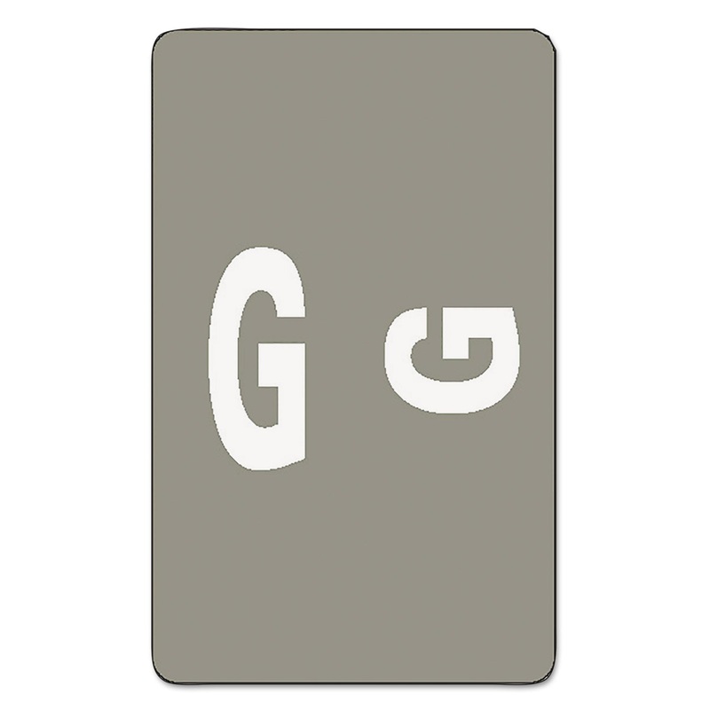 ALPHA-Z COLOR-CODED SECOND LETTER ALPHABETICAL LABELS, G, 1 X 1.63, GRAY, 10/SHEET, 10 SHEETS/PACK