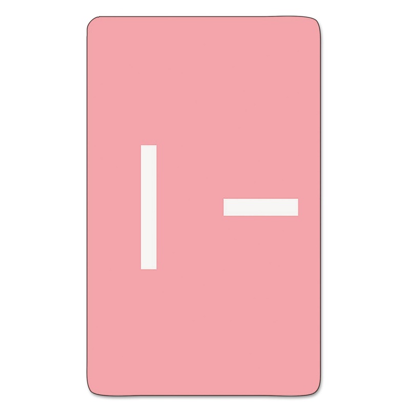 ALPHA-Z COLOR-CODED SECOND LETTER ALPHABETICAL LABELS, I, 1 X 1.63, PINK, 10/SHEET, 10 SHEETS/PACK