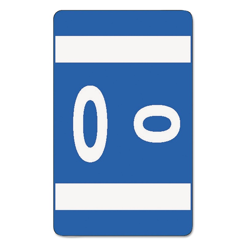 ALPHA-Z COLOR-CODED SECOND LETTER ALPHABETICAL LABELS, O, 1 X 1.63, DARK BLUE, 10/SHEET, 10 SHEETS/PACK