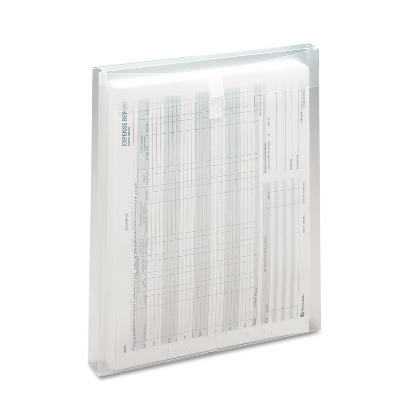 TOP-LOAD ENVELOPE, FOLD FLAP CLOSURE, 9.75 X 11.63, CLEAR, 5/PACK