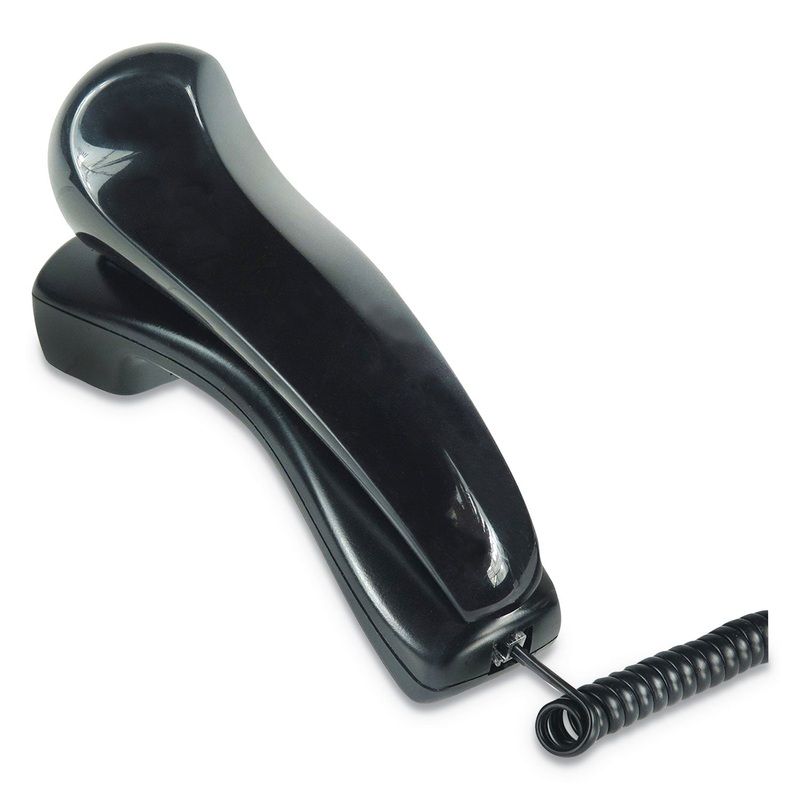 Standard Telephone Shoulder Rest, 2-5/8w X 7-1/2d X 2-1/4l, Black