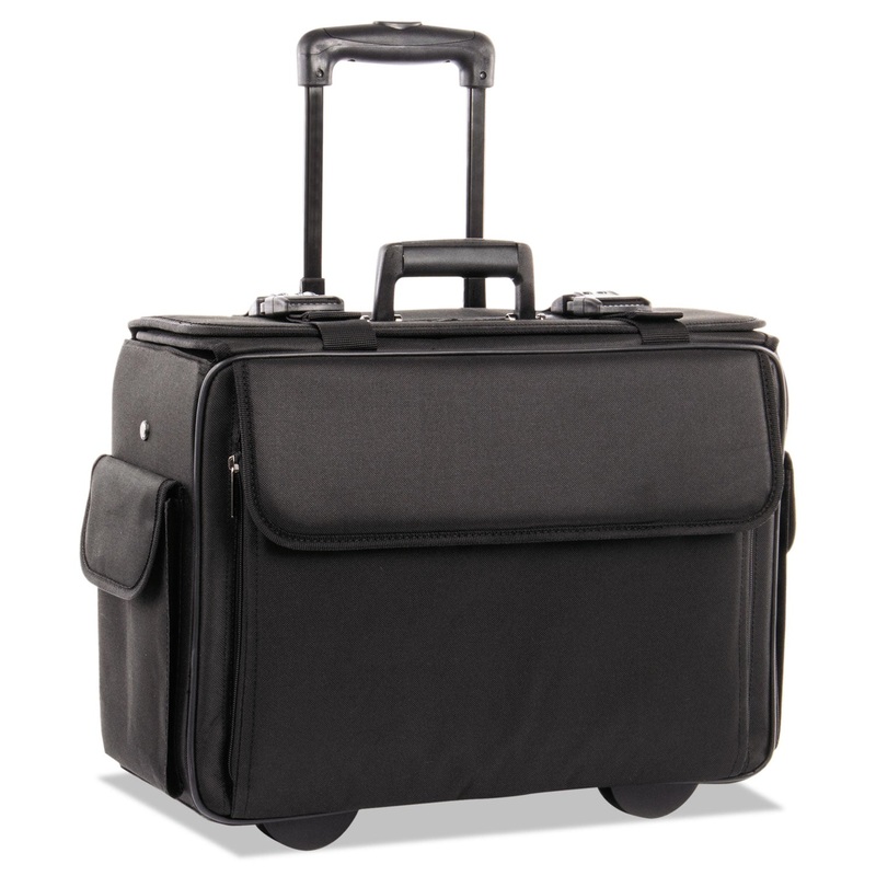 CATALOG/COMPUTER CASE ON WHEELS, NYLON, 18 X 8 X 13, BLACK