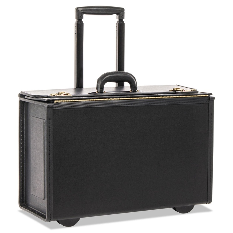 TUFIDE ROLLING CATALOG CASE, 22 1/4 X 9 X 13 1/2, BLACK
