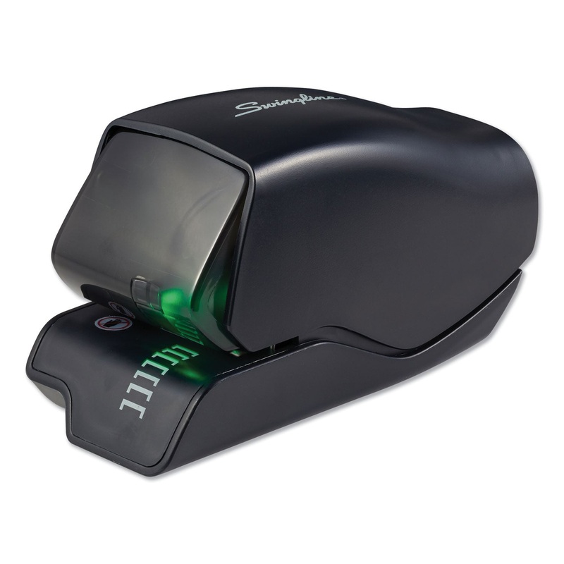 DESKTOP CARTRIDGE ELECTRIC STAPLER WITH LED GUIDE, 25-SHEET CAPACITY, BLACK