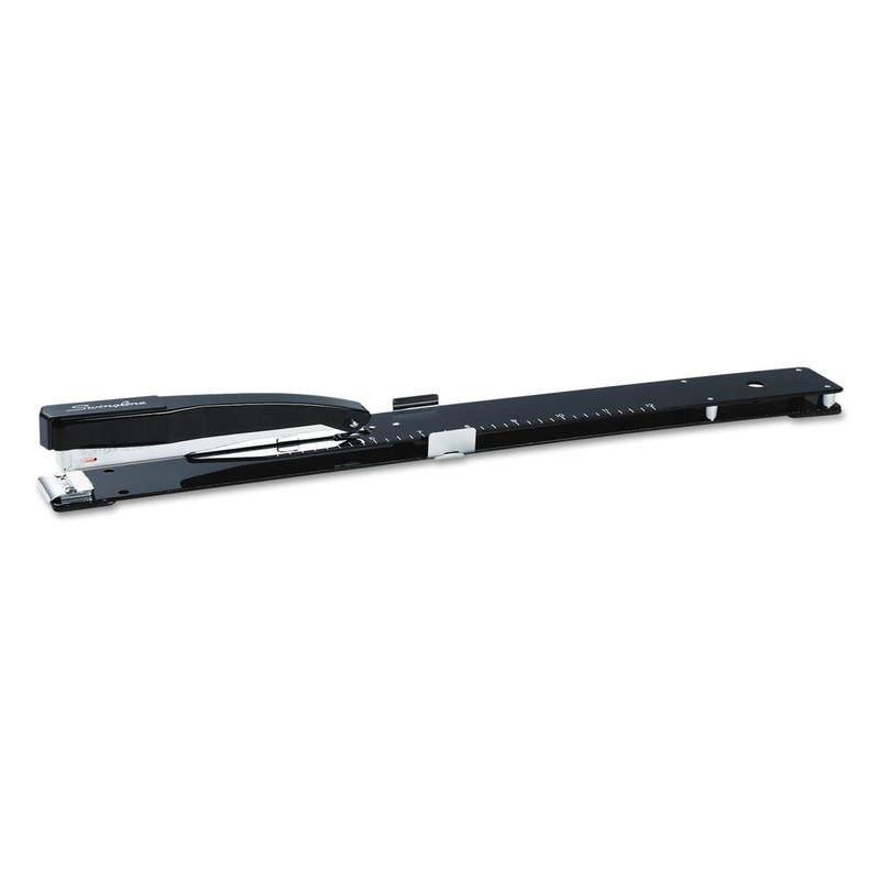 HEAVY-DUTY LONG REACH STAPLER, 20-SHEET CAPACITY, 12" THROAT, BLACK