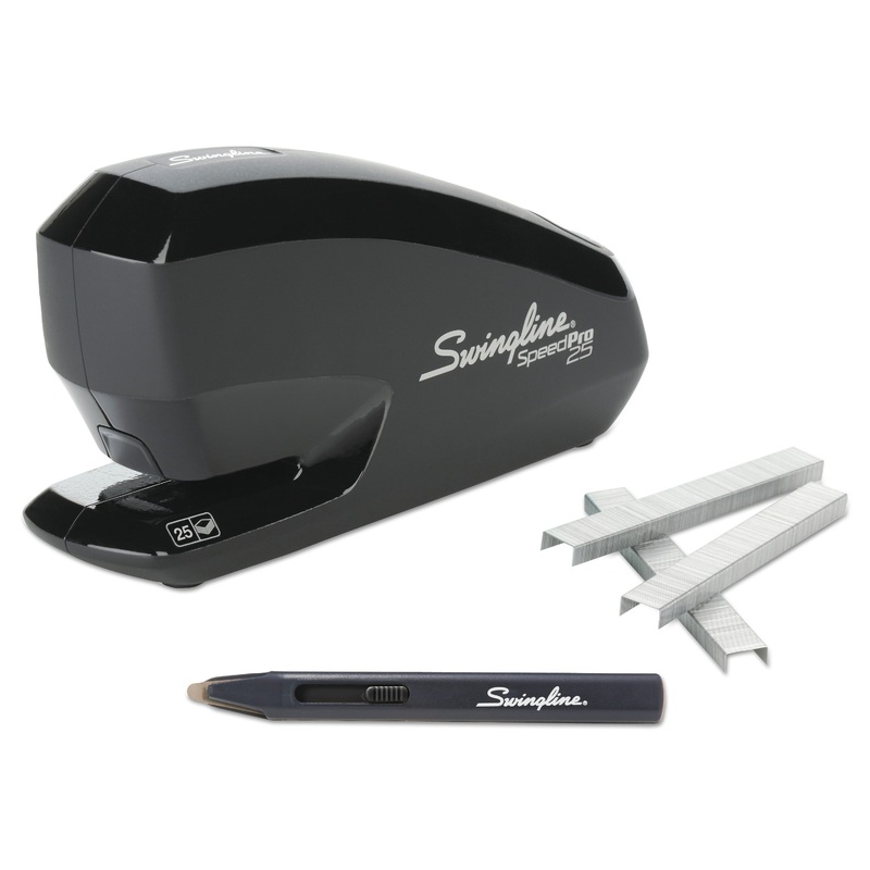 SPEED PRO 25 ELECTRIC STAPLERS VALUE PACK , 25-SHEET CAPACITY, BLACK
