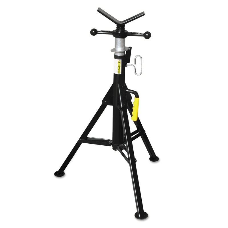 STANDARD HI FOLD A-JACK STAND WITH VEE HEAD, 2,500-LB CAPACITY, BLACK/CHROME