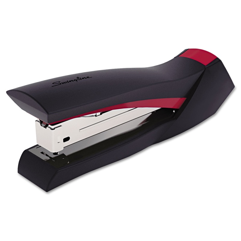 SMOOTHGRIP STAPLER, 20-SHEET CAPACITY, BLACK/RED