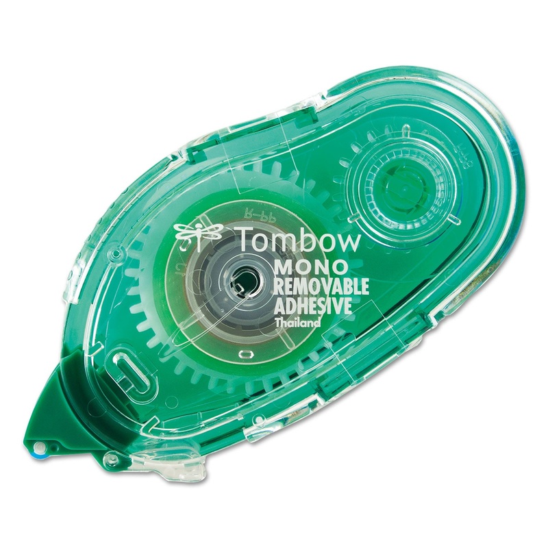 MONO REMOVABLE ADHESIVE APPLICATOR, 0.33" X 39.33 FT, DRIES LIGHT GREEN