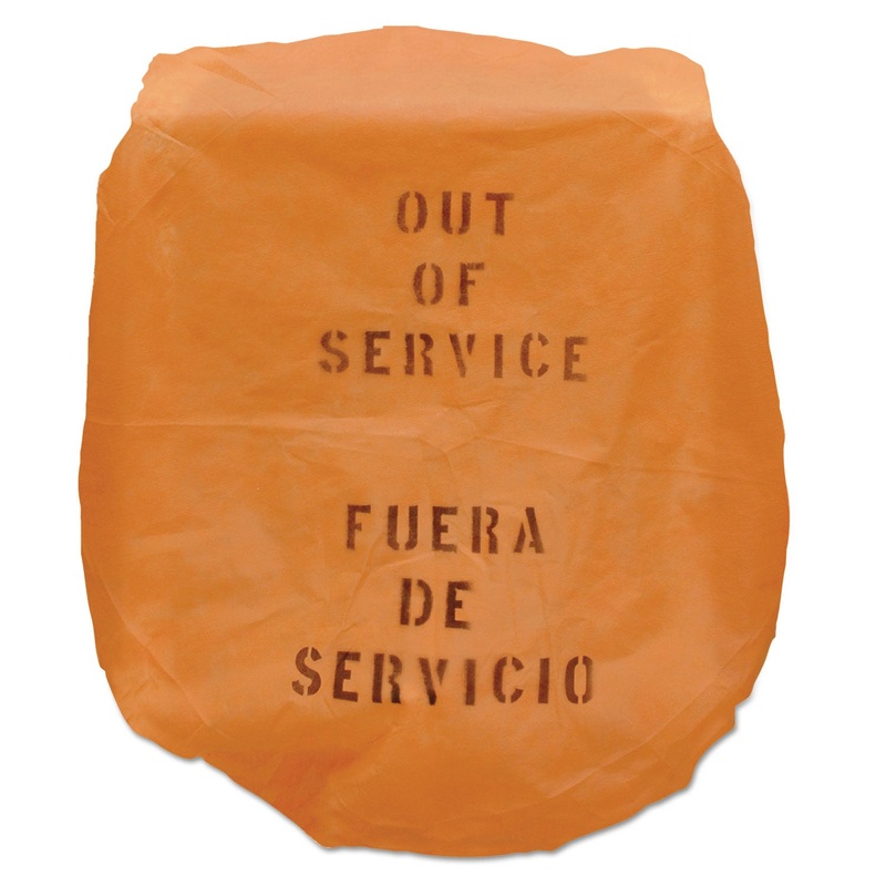Out Of Service Bonnet, 17 X 20, Orange, 50/carton
