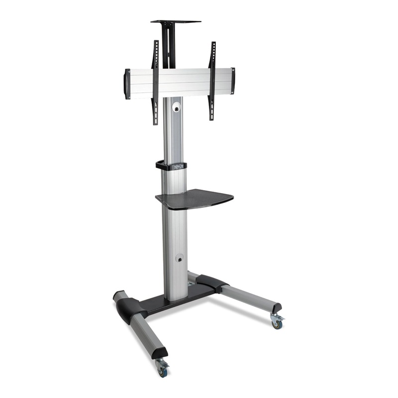 MOBILE FLAT/CURVED PANEL FLOOR STAND FOR 32" TO 70" TVS/MONITORS, UP TO 110 LBS