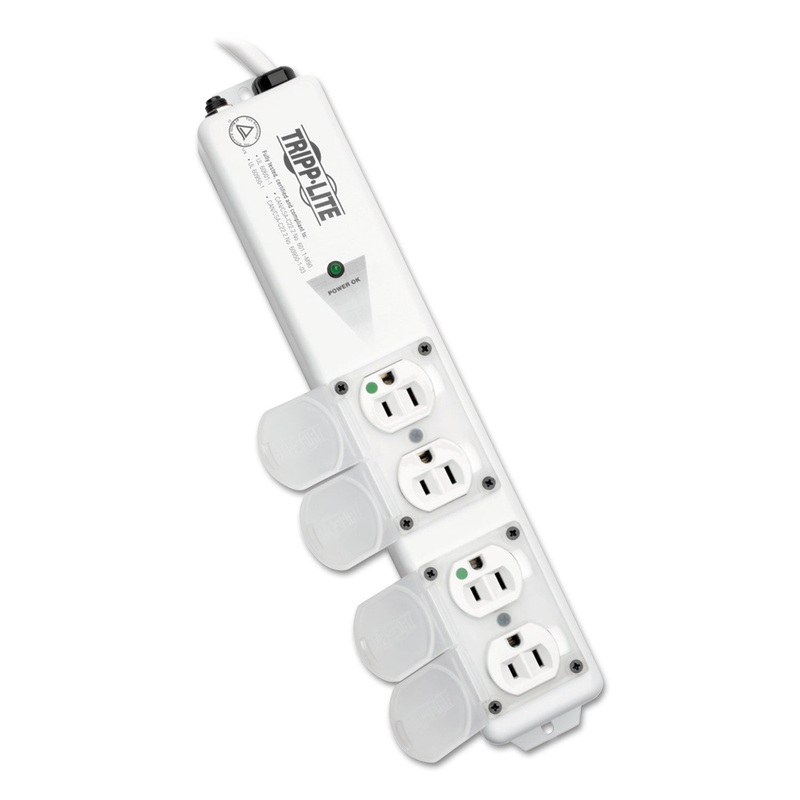 MEDICAL-GRADE POWER STRIP FOR PATIENT-CARE VICINITY, 4 OUTLETS, 6 FT. CORD