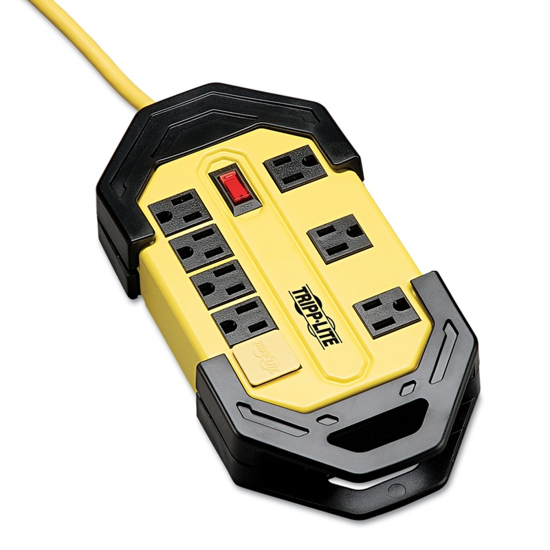POWER IT! SAFETY POWER STRIP, 8 OUTLETS, 12 FT. CORD AND CLIP, GFCI PLUG