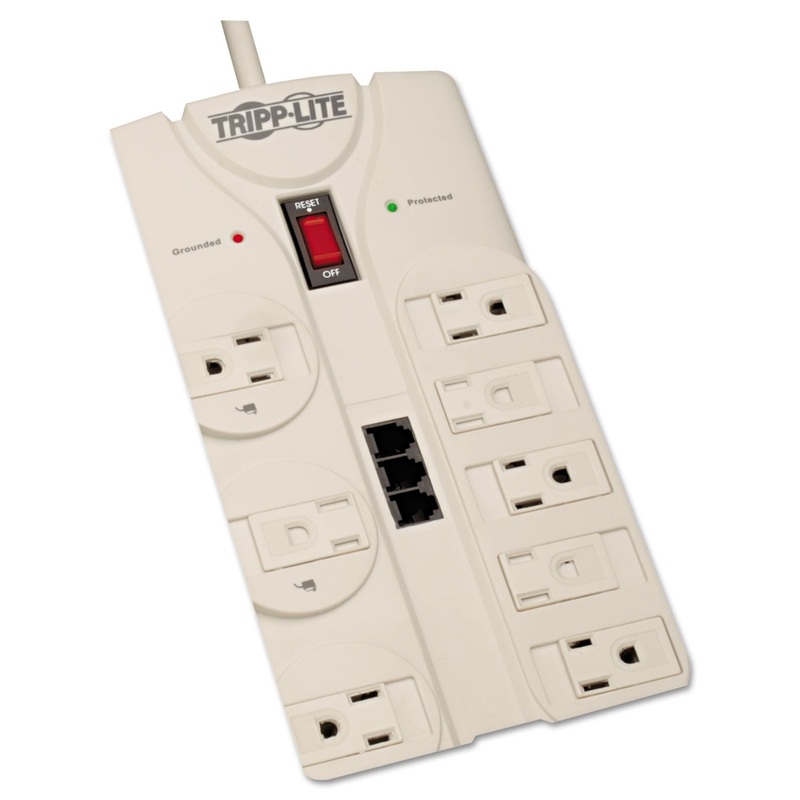 PROTECT IT! COMPUTER SURGE PROTECTOR, 8 OUTLETS, 8 FT. CORD, 3150 JOULES, TAA