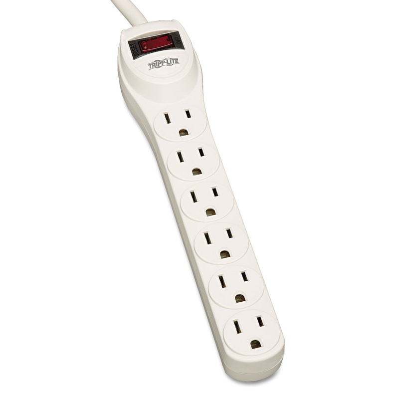 PROTECT IT! HOME COMPUTER SURGE PROTECTOR, 6 OUTLETS, 2 FT. CORD, 180 JOULES