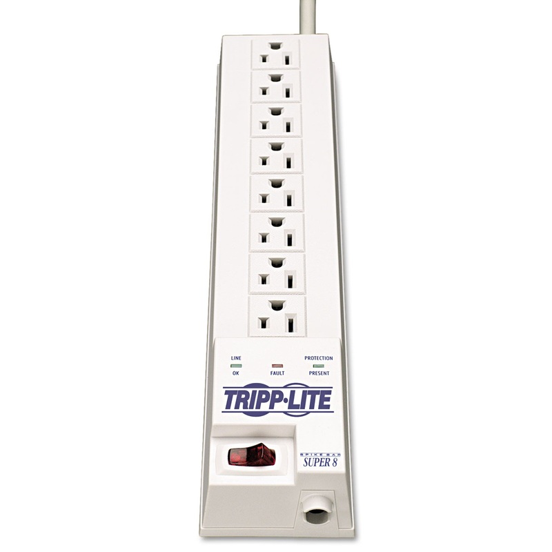 PROTECT IT! HOME COMPUTER SURGE PROTECTOR, 8 OUTLETS, 8 FT. CORD, 1080 JOULES