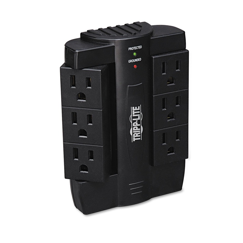 PROTECT IT! SURGE PROTECTOR, 6 ROTATABLE OUTLETS, DIRECT-PLUG IN, 1500 JOULES
