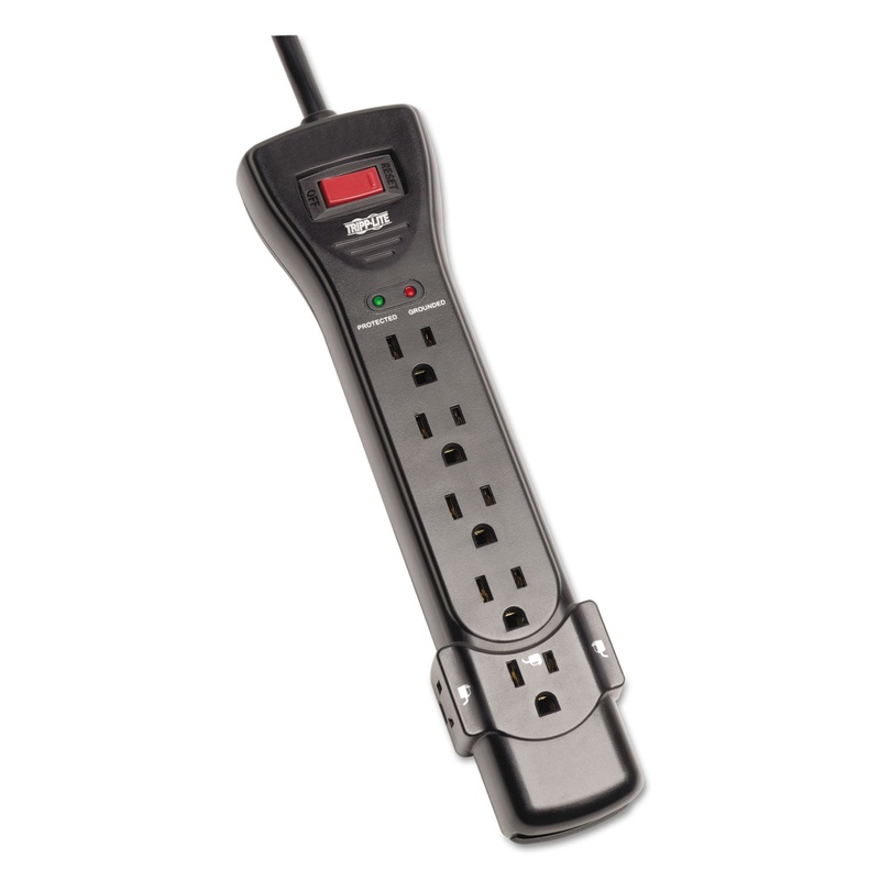 PROTECT IT! SURGE PROTECTOR, 7 OUTLETS, 7 FT. CORD, 2160 JOULES, BLACK