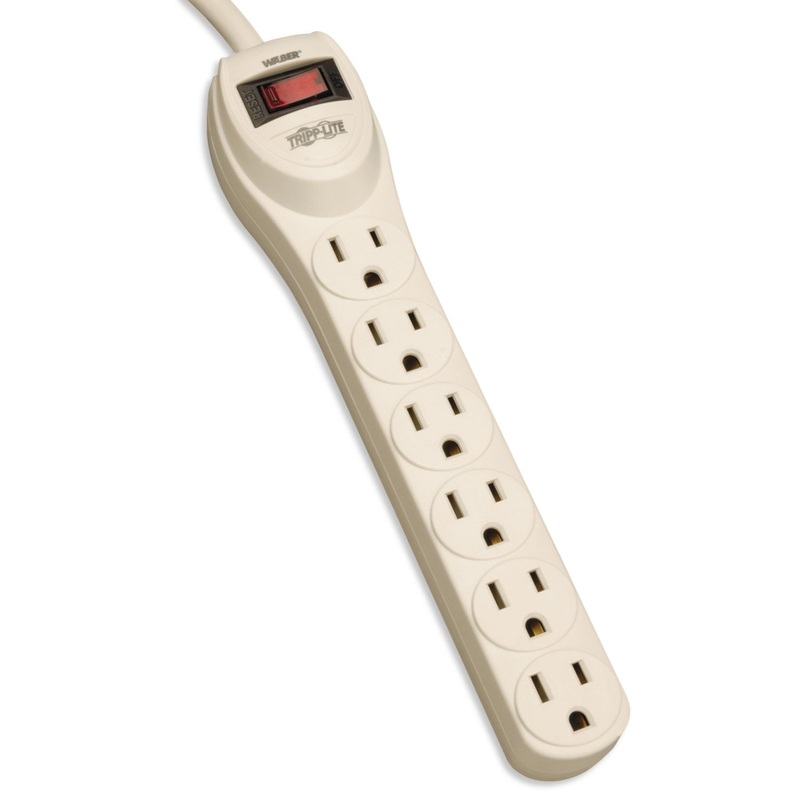 WABER-BY-TRIPP LITE INDUSTRIAL POWER STRIP, 6 OUTLETS, 4 FT. CORD