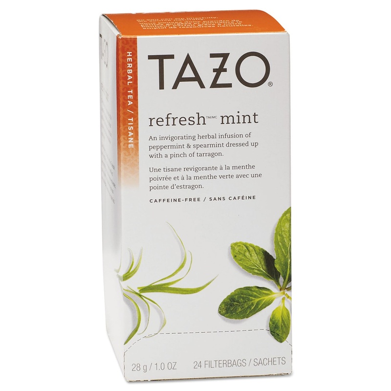 Tea Bags, Refresh Mint, 1 Oz, 24/box