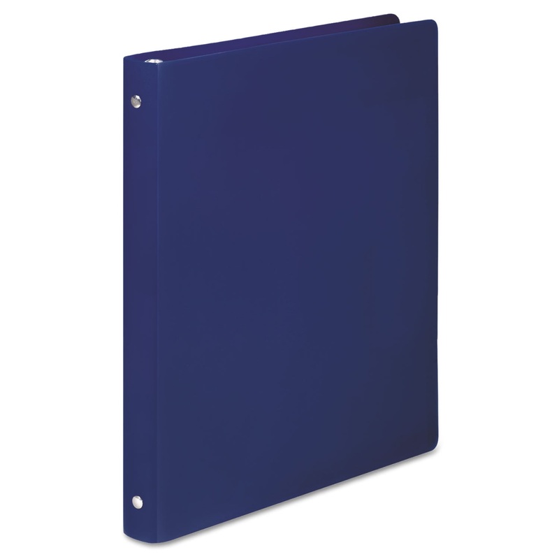 ACCOHIDE POLY ROUND RING BINDER, 3 RINGS, 0.5" CAPACITY, 11 X 8.5, DARK BLUE