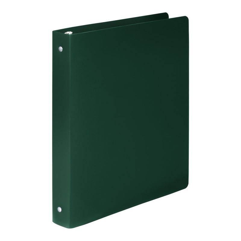 ACCOHIDE POLY ROUND RING BINDER, 3 RINGS, 1" CAPACITY, 11 X 8.5, DARK GREEN