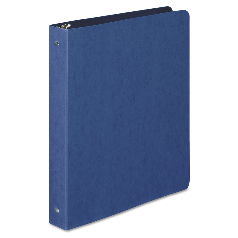 PRESSTEX ROUND RING BINDER, 3 RINGS, 1" CAPACITY, 11 X 8.5, DARK BLUE