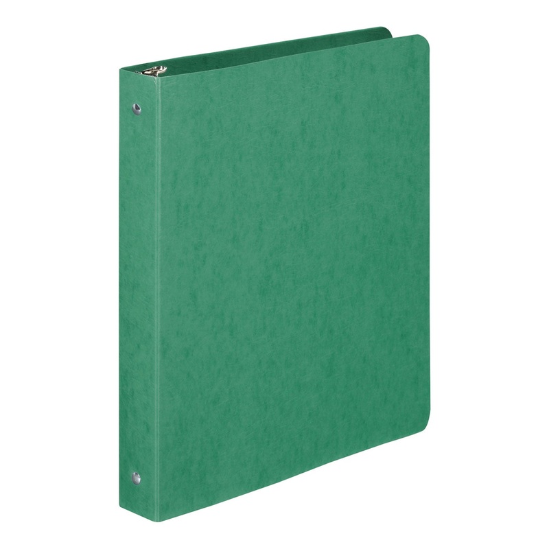 PRESSTEX ROUND RING BINDER, 3 RINGS, 1" CAPACITY, 11 X 8.5, DARK GREEN