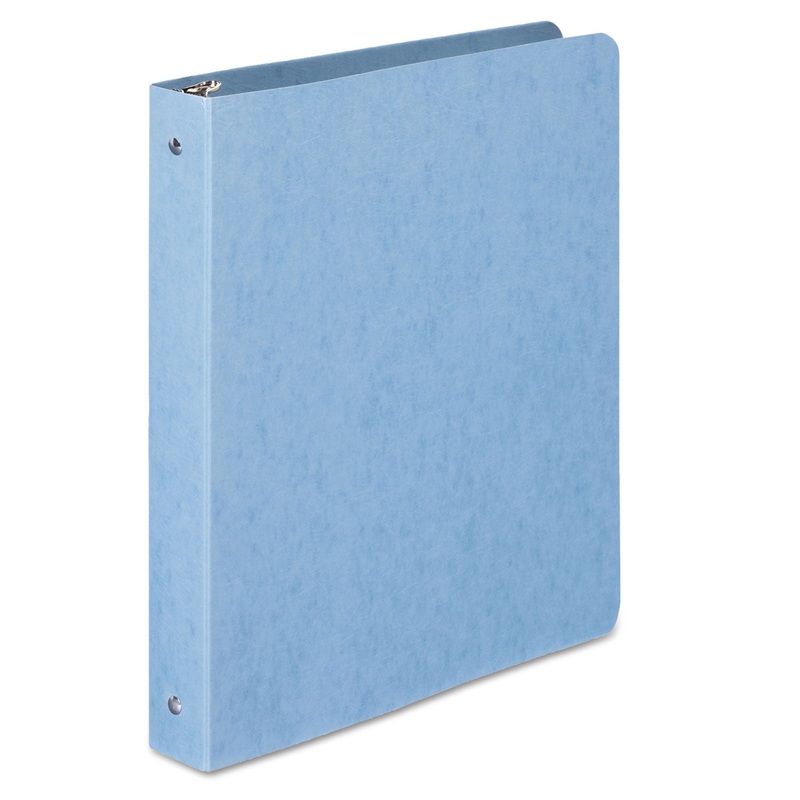PRESSTEX ROUND RING BINDER, 3 RINGS, 1" CAPACITY, 11 X 8.5, LIGHT BLUE