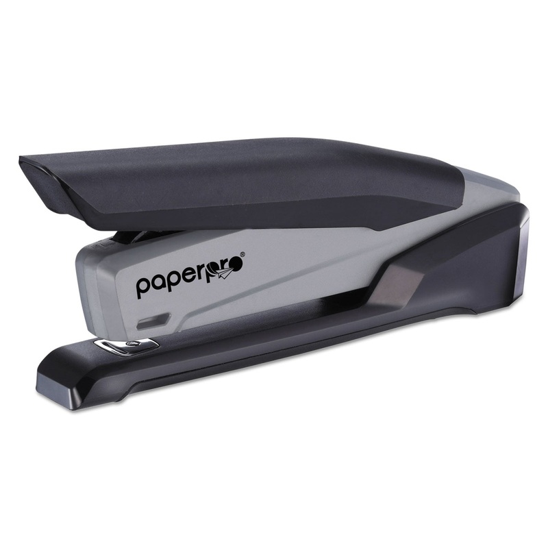 ECOSTAPLER SPRING-POWERED DESKTOP STAPLER, 20-SHEET CAPACITY, BLACK/GRAY