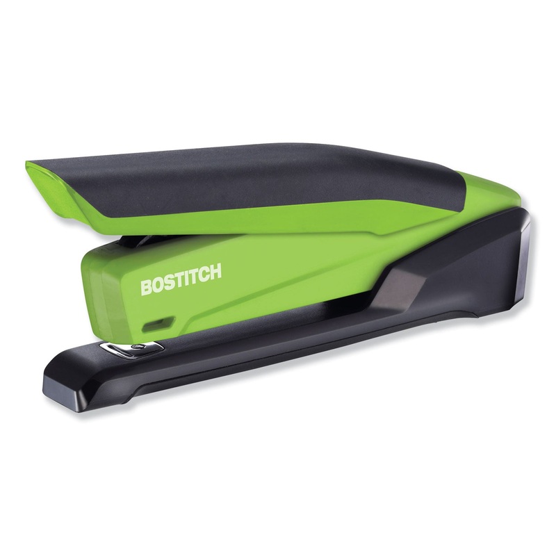 INPOWER SPRING-POWERED DESKTOP STAPLER, 20-SHEET CAPACITY, GREEN