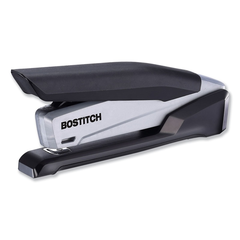 INPOWER SPRING-POWERED PREMIUM DESKTOP STAPLER, 28-SHEET CAPACITY, BLACK/GRAY